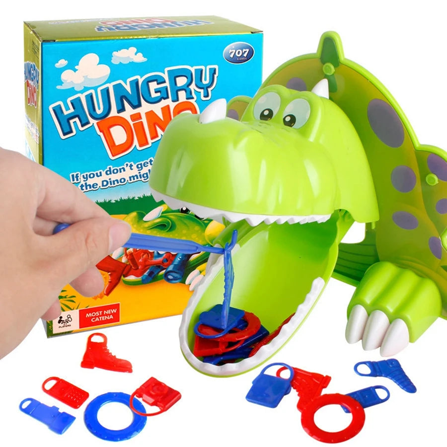 Puzzle Dinosaur Dinner Game Trick Feeding Dinosaur Tabletop Board Game Parent-Youngsters Interactive Toy Birthday Gift