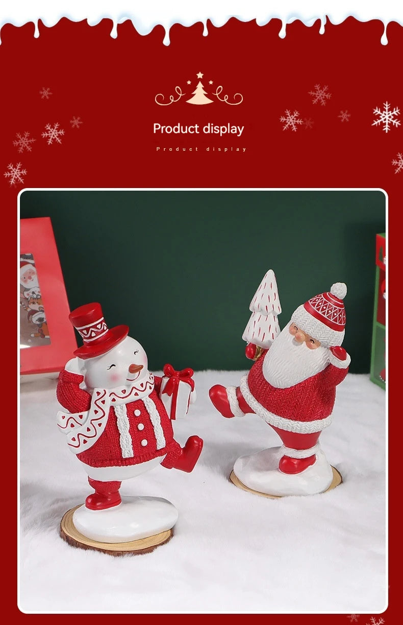 Christmas Snowman Christmas Tree Ornaments American Creative Home Desktop Party Decorations Resin Items Children'S Holiday Gifts