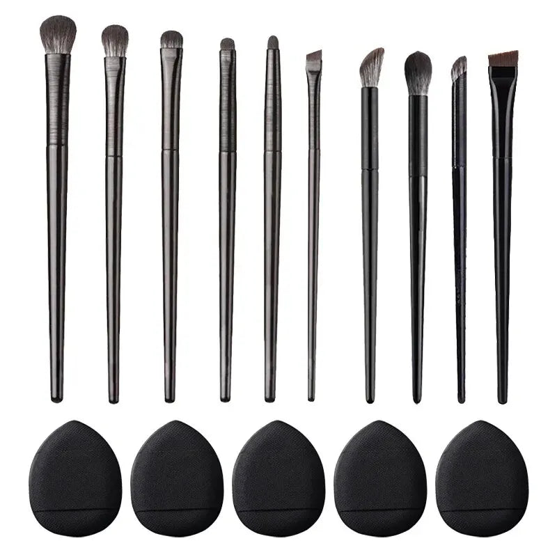Soft Bristle Eyeshadow Brushes 10-piece Set Eye Makeup Smudge Undercover Eyeliner Blade Eye Detail Small Makeup Brushes