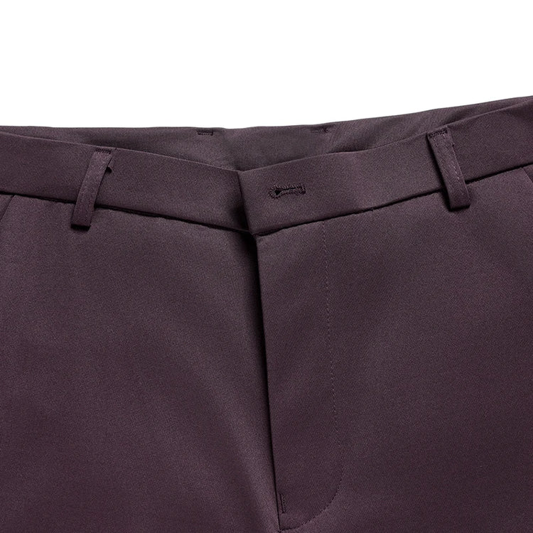 Mens Thin Stretch Straight Summer Pants Silky No-Iron Fabric