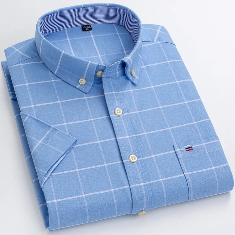 mens oxford short sleeve shirt