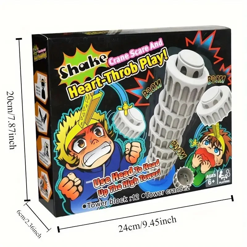 Exciting Pizza Tower Building Game Colorful Stacking Blocks for Family Fun Perfect for Parties Dorms & Holiday Gatherings