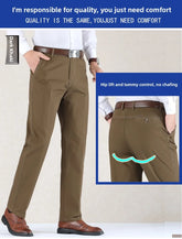 2025 Mens High Waist Loose Straight Cotton Casual Pants