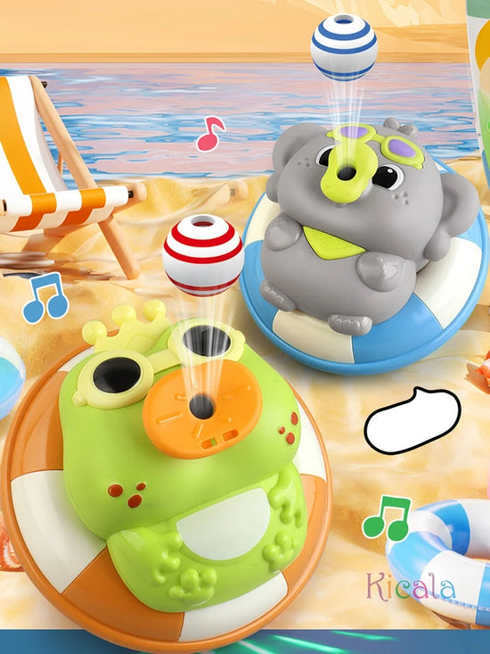 Electric Floating Ball for Kids Elephant Frog Blow Ball Auto Obstacle Avoidance Interactive Musical Toy with LED Light Gifts
