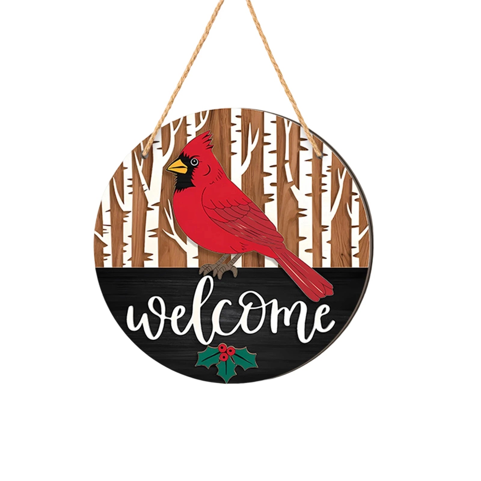 Christmas Christmas Tree Welcome Sign 2d Flat Wooden Holiday Party Hanging Sign Ornaments For Home Garden Decor Christma