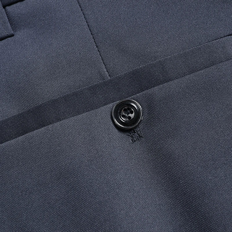 Mens Thin Stretch Straight Summer Pants Silky No-Iron Fabric