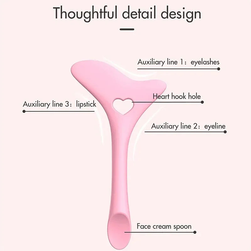 Wholesale  Multi-functional Eyeliner Stencil Wing Tips Silicone Eyeliner Aid Drawing Lipstick Wearing Aid Reusable Makeup Tools