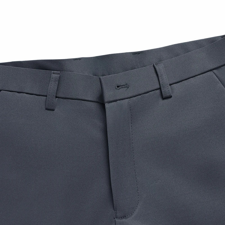 Mens Thin Stretch Straight Summer Pants Silky No-Iron Fabric