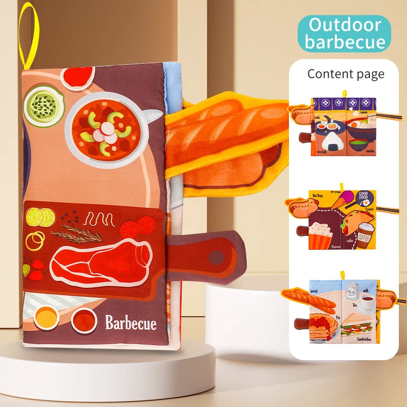 Baby Books Toys, Baby Books 0-6 Months, 3PCS Touch and Feel Cloth Crinkle Soft Books, Toys for 0-3-6-12-18 Months Infant Newborn