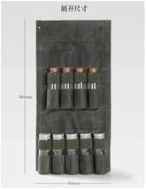 Olive Green Outdoor Spice Bottle Organizer Bag - 9 - Hole Large Capacity Design