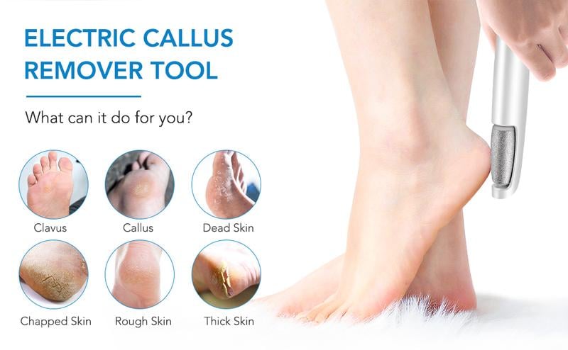 Electric Feet Callus Remover USB Rechargeable Electric Foot Grinder For Removing Dead Skin Feet Calluses Pedicure Care Tools