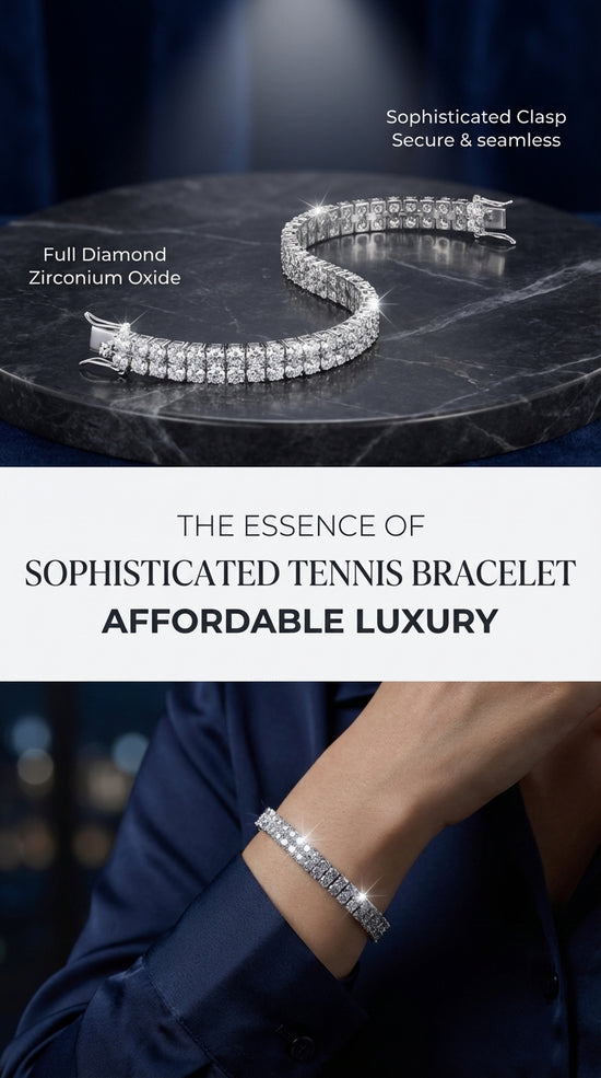 Minimalist And Sophisticated Tennis Tangle With Full Zircon Diamond