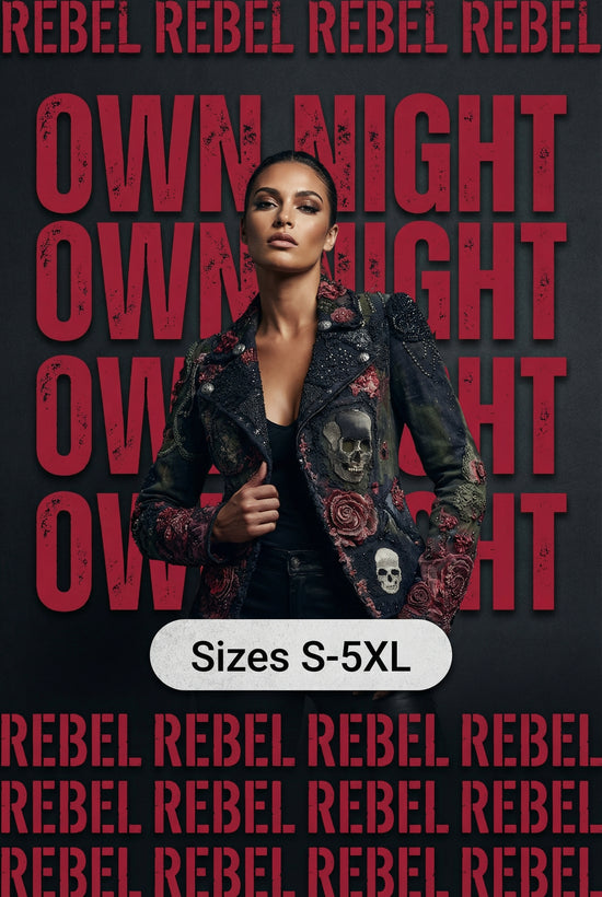 Featuring A Festival-inspired Skull And Rivet Design Jacket S-5XL