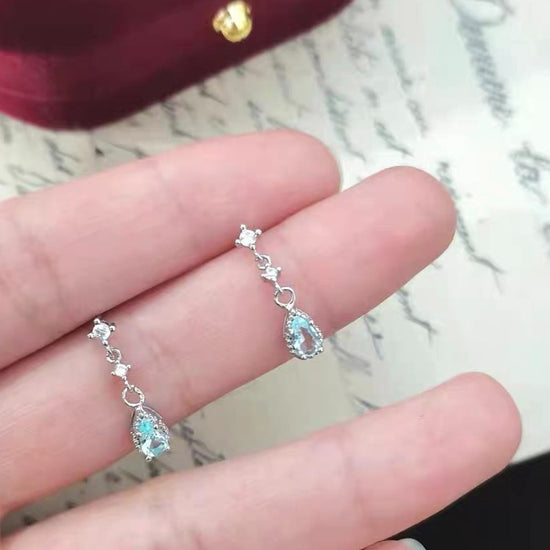 Unique Temperament Inlaid Silver Earrings For Women