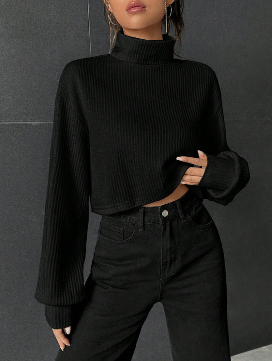 Stylish Casual Long-sleeve Solid-color Stand-up Collar