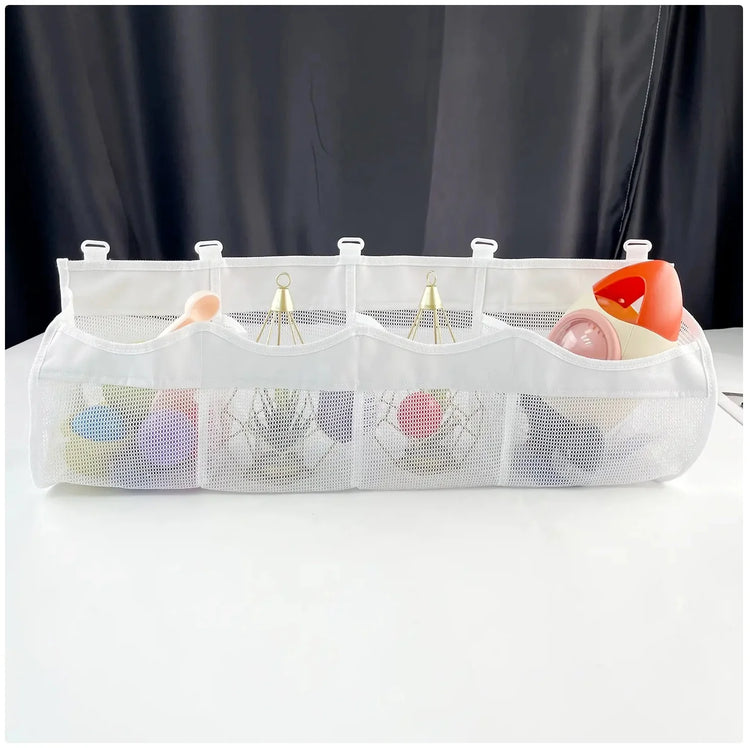 4 - Compartment Mesh Toy Storage Bag - Organize Toys Neatly