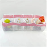 4 - Compartment Mesh Toy Storage Bag - Organize Toys Neatly