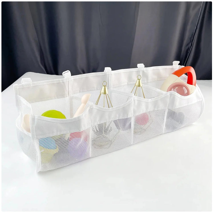 4 - Compartment Mesh Toy Storage Bag - Organize Toys Neatly