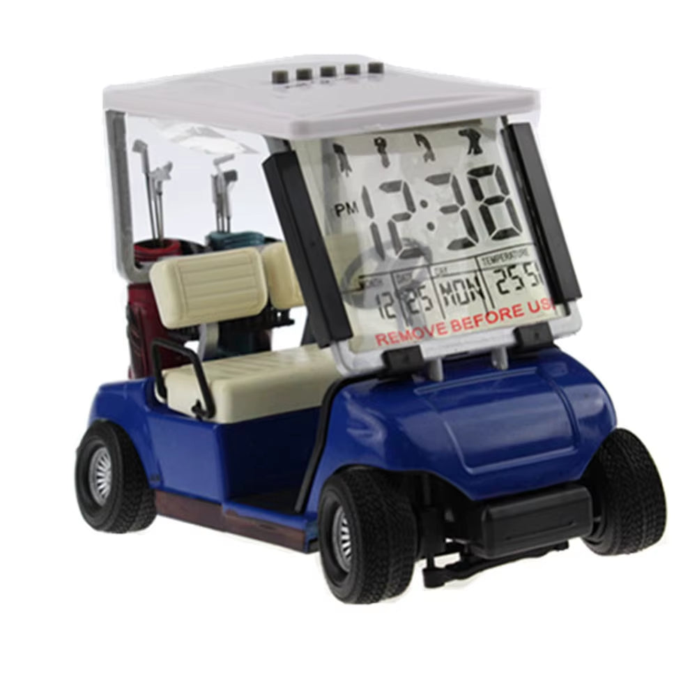 Mini Golf Cart Alarm Clock LCD Digital Date Display Perfect Gift Desk Decoration Golf Accessories