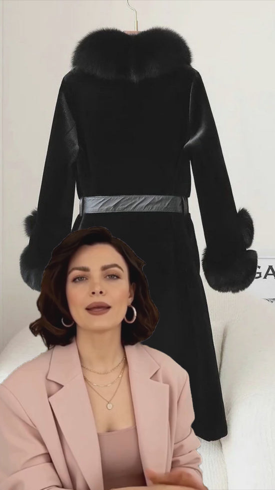 Thickened Faux Mink Coat With Large Fur Collar For Women